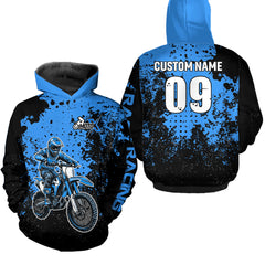 Maxcorners Custom Blue Motocross Jersey for Men Women Upf30+ Dirt Bike Shirt Motorcycle Jersey| MT2709