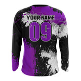 Maxcorners Adult&Kid Purple Custom Motocross Jersey UPF30+ MX Racing Dirt Bike Racewear| MT2809