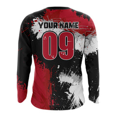 Maxcorners Adult&Kid Red Custom Motocross Jersey UPF30+ MX Racing Dirt Bike Racewear| MT2809