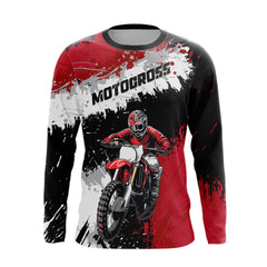 Maxcorners Adult&Kid Red Custom Motocross Jersey UPF30+ MX Racing Dirt Bike Racewear| MT2809