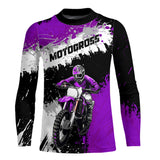 Maxcorners Adult&Kid Purple Custom Motocross Jersey UPF30+ MX Racing Dirt Bike Racewear| MT2809