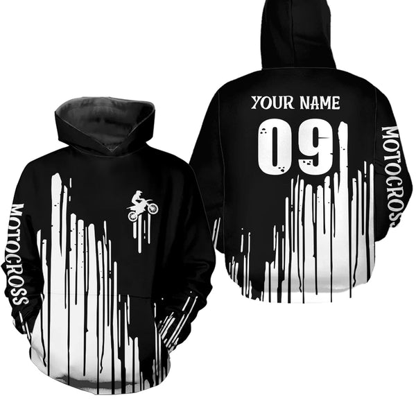 Maxcorners Adult&Kid black custom dirt bike jersey Motocross jersey upf30+ mens women Motocross Shirt| MT2709