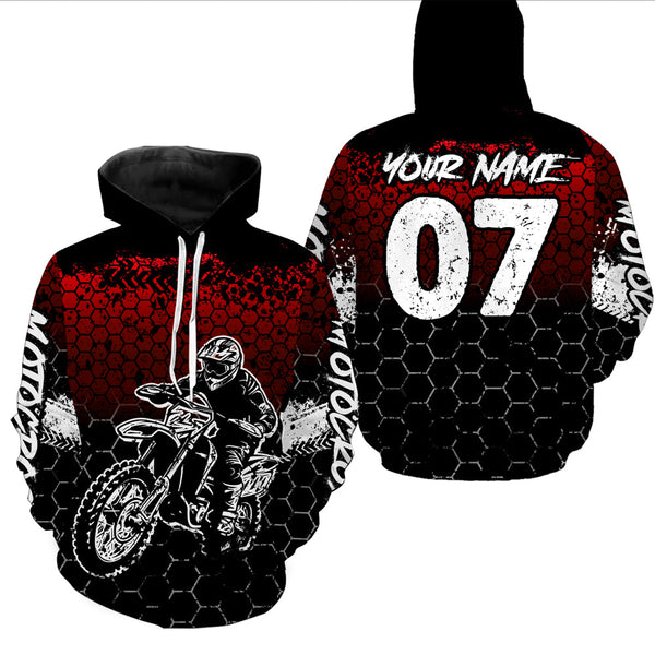 Maxcorners Red Motocross Jersey Upf30+ Custom Dirt Bike Jersey Mens Women Off-Road Jersey Adult&Kid| MT2709