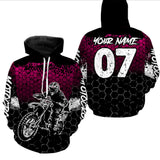 Maxcorners Pink Motocross Jersey Upf30+ Custom Dirt Bike Jersey Mens Women Off-Road Jersey Adult&Kid| MT2709