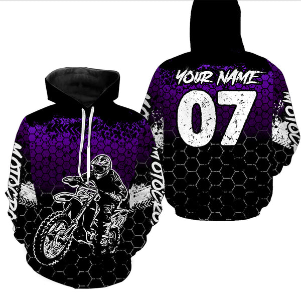 Maxcorners Purple Motocross Jersey Upf30+ Custom Dirt Bike Jersey Mens Women Off-Road Jersey Adult&Kid| MT2709