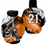 Maxcorners Adult&Kid orange custom dirt bike jersey Motocross jersey mens women braaap motocross shirt| MT2709