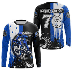 Maxcorners Custom Dirt Bike Jersey Patriotic Motocross Jersey Upf30+ Mens Motocross Shirt| MT2709