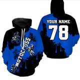 Maxcorners Blue custom dirt bike jersey adult&kid Motocross jersey upf30+ mens women Motocross Shirt| MT2709