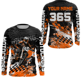 Maxcorners Orange Dirt Bike Jersey Motocross Jersey Upf30+ Custom Mens Women Off-Road Jersey MT2809
