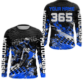 Maxcorners Blue Dirt Bike Jersey Motocross Jersey Upf30+ Custom Mens Women Off-Road Jersey MT2809