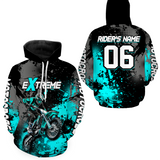 Maxcorners Adult&Kid turquoise custom dirt bike jersey motocross jersey mens women extreme motocross shirt| MT2709