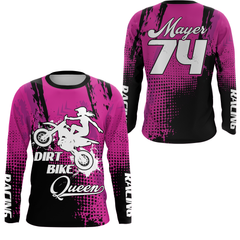 Maxcorners Dirt Bike Queen Custom Motocross Jersey for Girl Women Upf30+Racing Shirt| MT2709