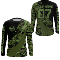 Maxcorners Custom Motocross Jersey for Men Women Upf30+ Camo Dirt Bike Shirt Motorcycle Jersey| LM2809