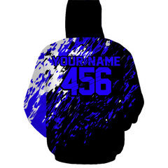 Maxcorners Custom Dirt Bike Hoodie Blue Motocross Hoodie Mens Women Motocross Hooded Jersey| MT2809