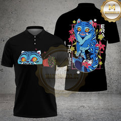 Maxcorners KPop Demon Hunters Customized Name, Team Name 3D Polo Shirt For Larry