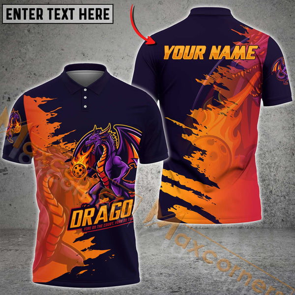MaxCorners Personalized Name Pickleball Dragon 3D Shirt For Kenryu