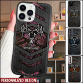 Maxcorners Hunting Skull Personalized Name Multicolor Phone Case