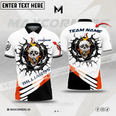 Maxcorners Billiards Ball 8 Skull Multicolor Options Personalized Name 3D Shirt (4 Colors)