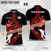 Maxcorners Bowling Ball and Pins Multicolor Option Customized Name & Team Name 3D Shirt (4 colors)