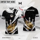MaxCorners Bowling Multicolor Option Customized Name & Team Name 3D Shirt (4 colors)