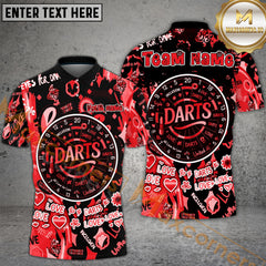 Maxcorners Darts Love and Inclusion Multicolor Customized Name, Team Name 3D Polo Shirt