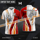 Maxcorners Billiards 8 Ball Flaming Victory Multicolor Options Personalized Name, Team Name 3D Polo Shirt (6 Colors)