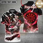 Maxcorners Darts Thunder Wolf Lightning Multicolor Customized Name, Team Name 3D Shirt (4 Colors)