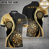 Maxcorners Darts Gold Flame Dartboard Multicolor Customized Name, Team Name 3D Shirt (4 Colors)