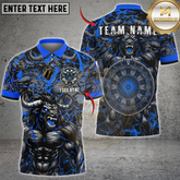 Maxcorners Darts Minotaur Thunder Multicolor Customized Name, Team Name 3D Shirt (4 Colors)