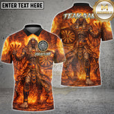 Maxcorners Darts Dark Pharaoh Thunder Multicolor Customized Name, Team Name 3D Shirt (4 Colors)