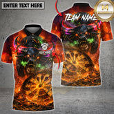 Maxcorners Hellfire Demon Bull Dartboard Multicolor Customized Name, Team Name 3D Shirt (4 Colors)