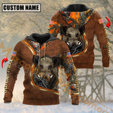 Maxcorners Wilderness Boar Hunting Mutilcolor Custom Name Shirt 3D All Over Printed Clothes (2 Colors)