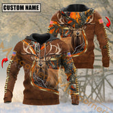Maxcorners Wilderness Elk Hunting Mutilcolor Custom Name Shirt 3D All Over Printed Clothes (2 Colors)
