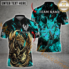 Maxcorners Phoenix Darts Jersey Customized Name, Team Name 3D Polo Shirt