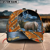 Maxcorners Wilderness Elk Hunting Multicolor Personalized Name 3D Cap (2 Colors)