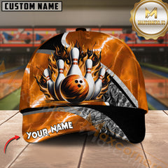 Maxcorners Thunder Breaker Bowling Jersey Multicolor Option Personalized Name 3D Cap