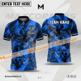 Maxcorners Billiard Wolf Smoke Multicolor Options Personalized Name, Team Name 3D Polo Shirt