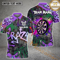 Maxcorners Darts Colorful Graffiti Multicolor Options Personalized Name, Team Name 3D Shirt