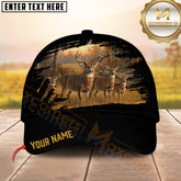 Maxcorners Personalized Vintage Black Pattern Hunting 3D Cap, Perfect Gift for Hunter (Deer/Moose/Boar/Bear/Turkey/Duck)