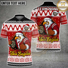 Maxcorners Christmas Eagle Dart Multicolor Customized Name, Team Name 3D Shirt