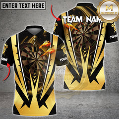Maxcorners Royal Gold Darts Champion Multicolor Customized Name, Team Name 3D Shirts