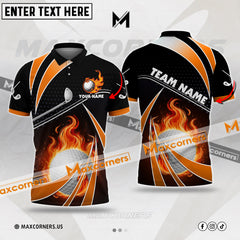 Maxcorners Golf Fire Light Personalized Name, Team Name Unisex Shirt (Multicolor Options)