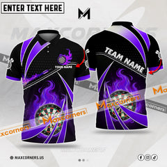 Maxcorners Darts Fire Light Mutilcolor Options Personalized Name, Team Name 3D Polo Shirt