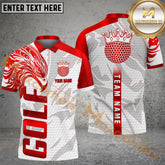 Maxcorners Ball Premium Golf Jersey Multicolor Option Customized Name, Team Name 3D Polo Shirt