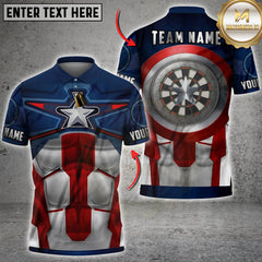 Maxcorners Darts Captain Shield Dartboard Design Personalized Name 3D Unisex Shirt