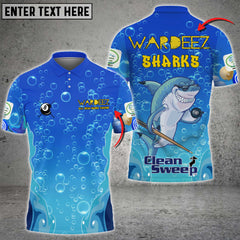 Maxcorners Billiard Funny Shark Pool Personalized Name 3D Unisex Shirt For Matthew