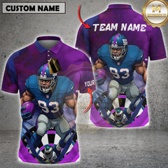 Maxcorners Darts & Football Red & Blue Power Multicolor Customized Name, Team Name 3D Shirts