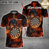 Maxcorners Darts Dragon Fire Dartboard Design Multicolor Customized Name, Team Name 3D Shirt