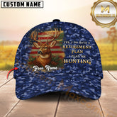 Maxcorners Deer & American Flag Retirement Plan Personalized Hat 3D Printed Multicolor
