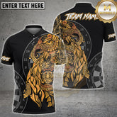 Maxcorners Darts Aztec Warrior Multicolor Customized Name, Team Name 3D Shirt (4 Colors)